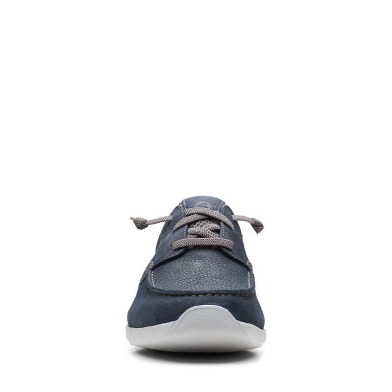 Mocassin Clarks Gorwin Moc Nubuck Bleu Marine Homme|CEC-0297098