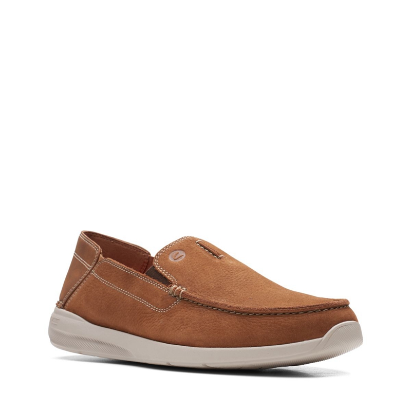 Mocassin Clarks Gorwin Step Nubuck Marron Homme|NPG-4648941