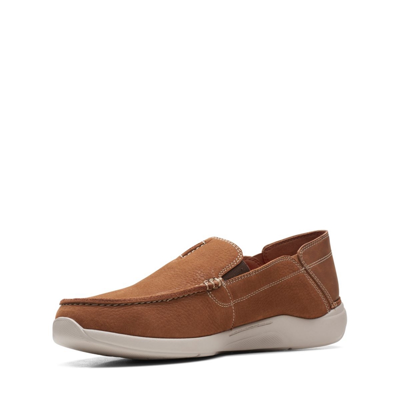 Mocassin Clarks Gorwin Step Nubuck Marron Homme|NPG-4648941