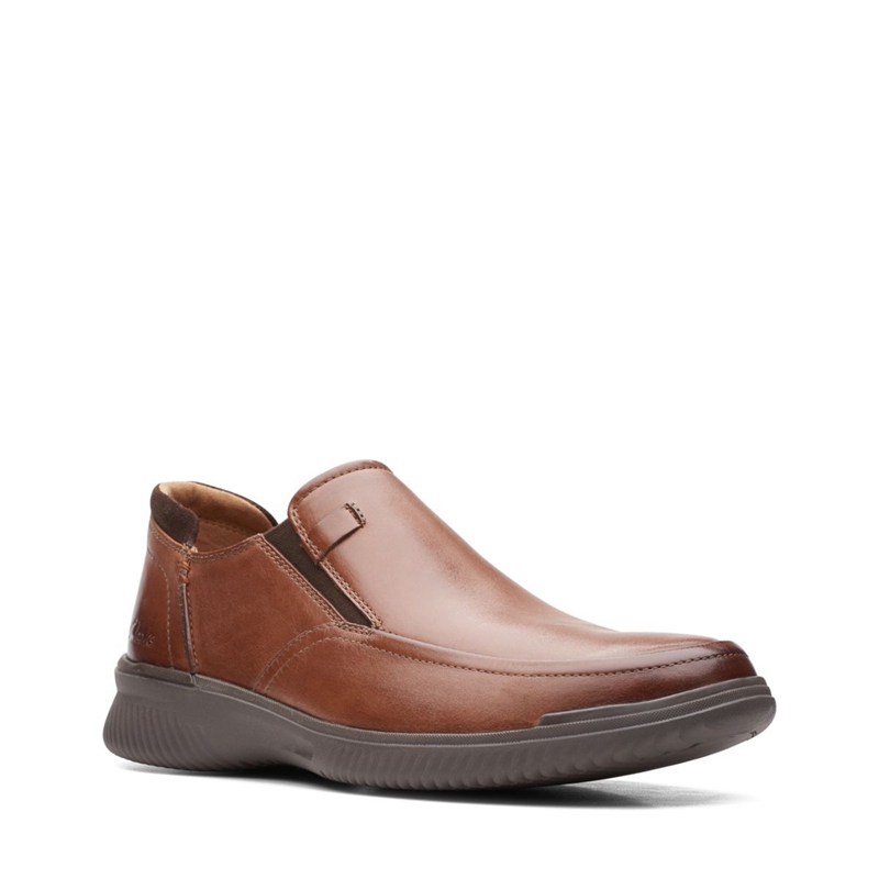 Mocassin Clarks Donaway Step Lea Marron Foncé Homme|HYM-8389438