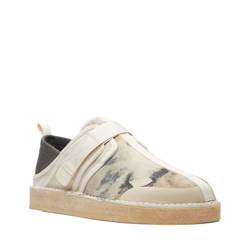 Mocassin Clarks Trek Taiyo Off Camo Blanche Camouflage Homme|GPG-9998815