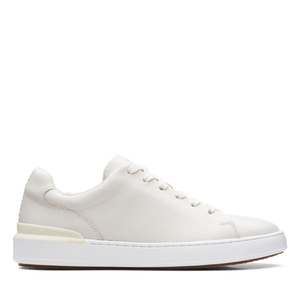 Mocassin Clarks Court Lite Dentelle Cuir Blanche Homme|IWW-5105035