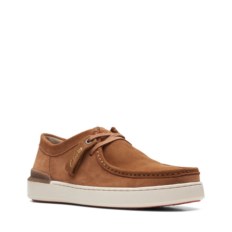 Mocassin Clarks Court Lite Wally Cognac Daim Marron Homme|FQY-0363573