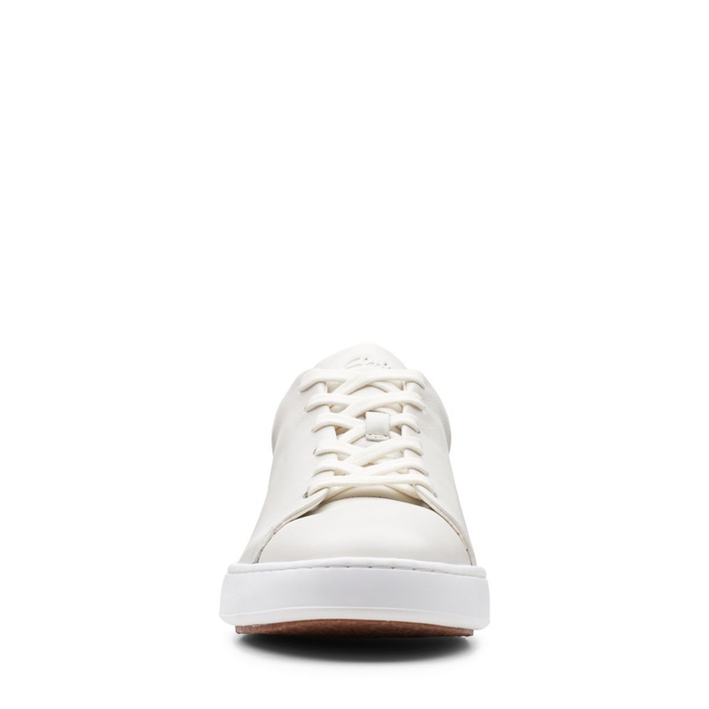 Mocassin Clarks Court Lite Dentelle Cuir Blanche Homme|IWW-5105035