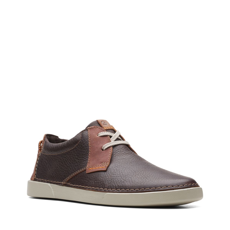 Mocassin Clarks Gereld Low Lea Marron Foncé Homme|YHO-6631656