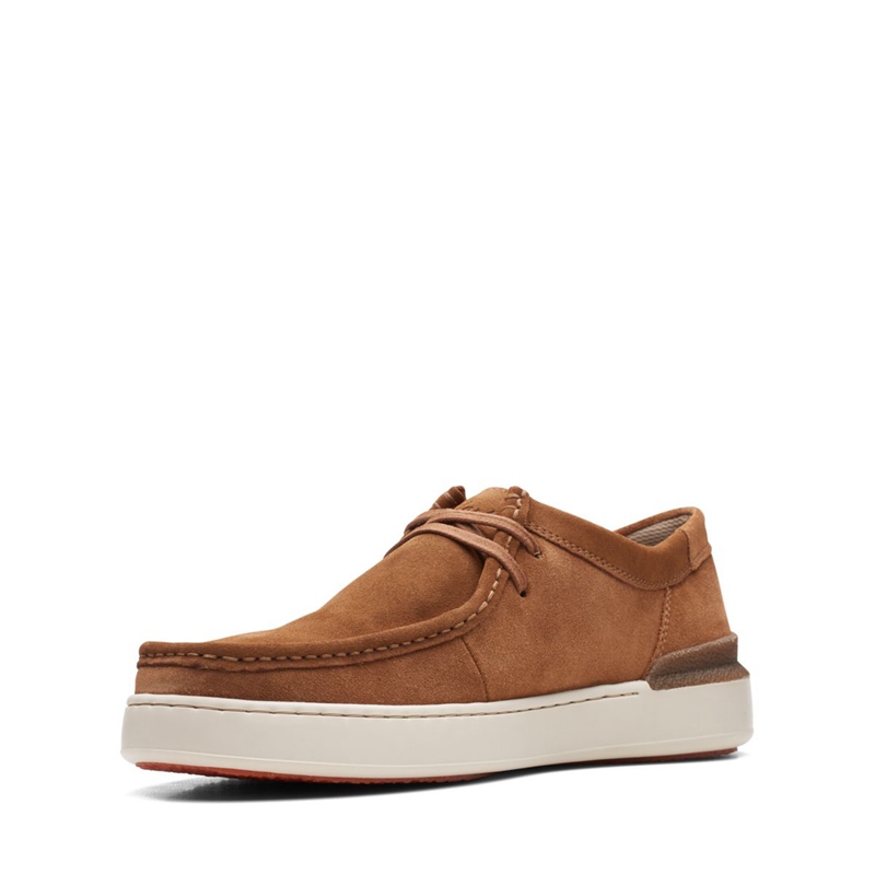 Mocassin Clarks Court Lite Wally Cognac Daim Marron Homme|FQY-0363573