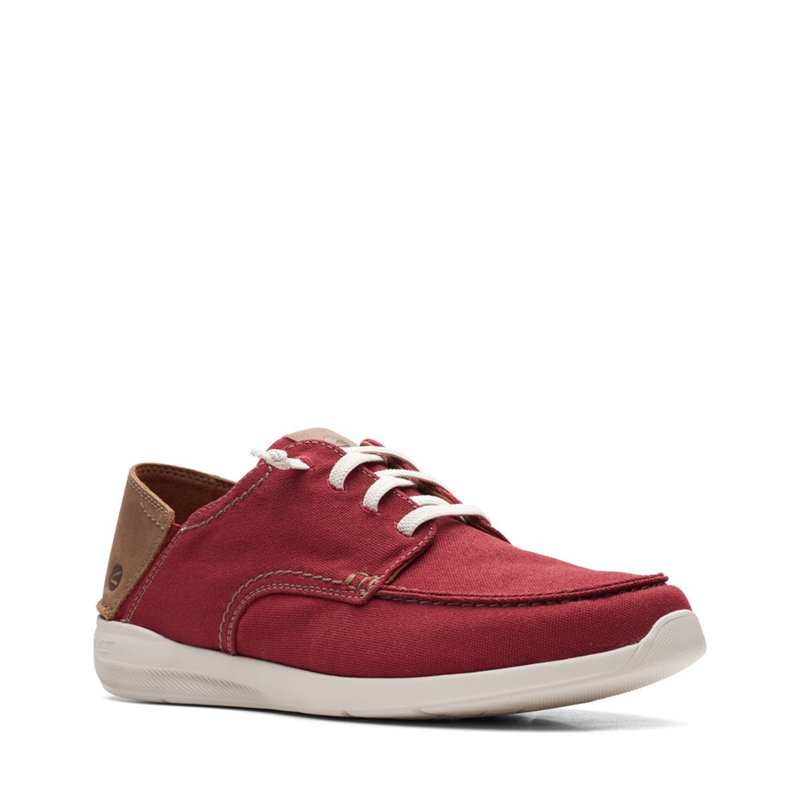 Mocassin Clarks Gorwin Dentelle Brick Rouge Foncé Homme|VHR-7247661