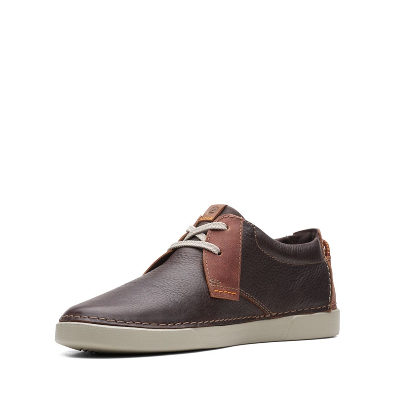 Mocassin Clarks Gereld Low Lea Marron Foncé Homme|YHO-6631656