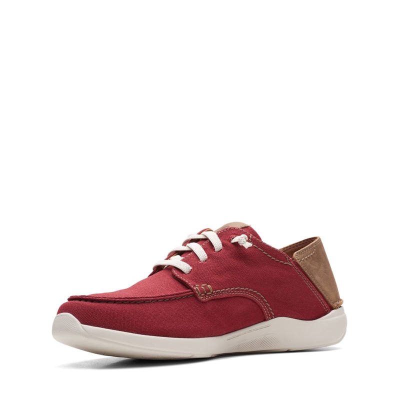 Mocassin Clarks Gorwin Dentelle Brick Rouge Foncé Homme|VHR-7247661