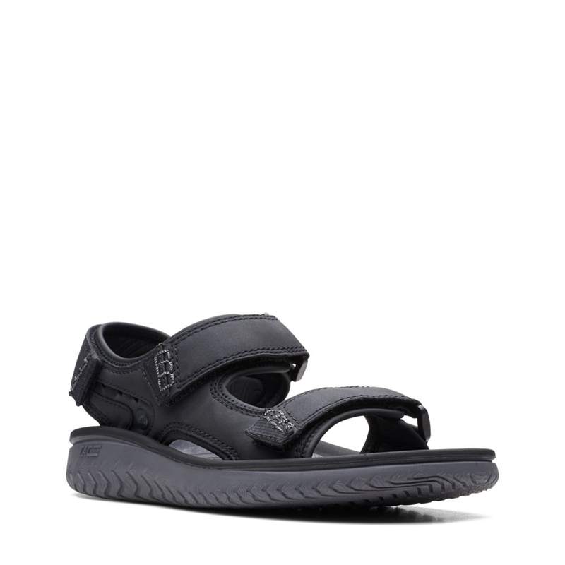 Sandales Clarks Wesley Bay Noir Homme|CYN-3829445