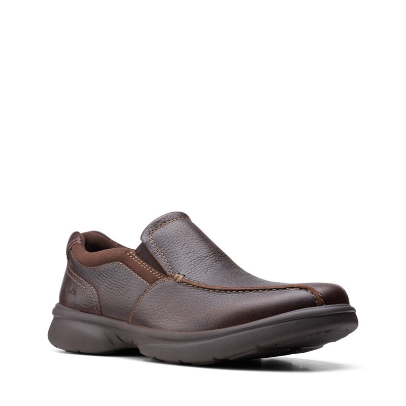 Loafers Clarks Bradley Step Tumb Marron Homme|CJS-1092802