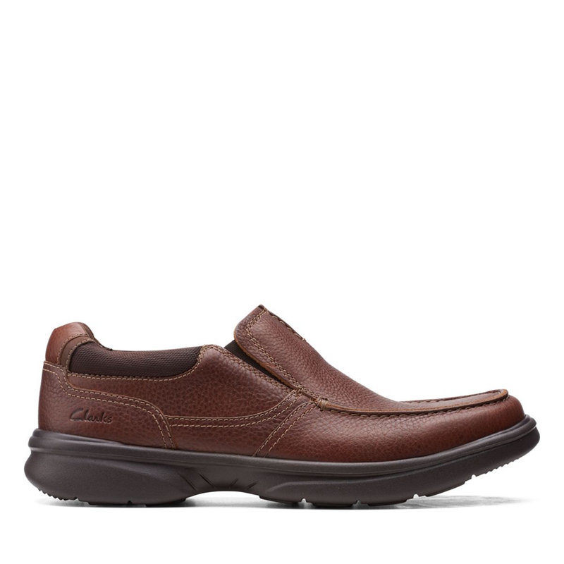 Loafers Clarks Bradley Free Tan Tumbled Marron Homme|TAX-9752794