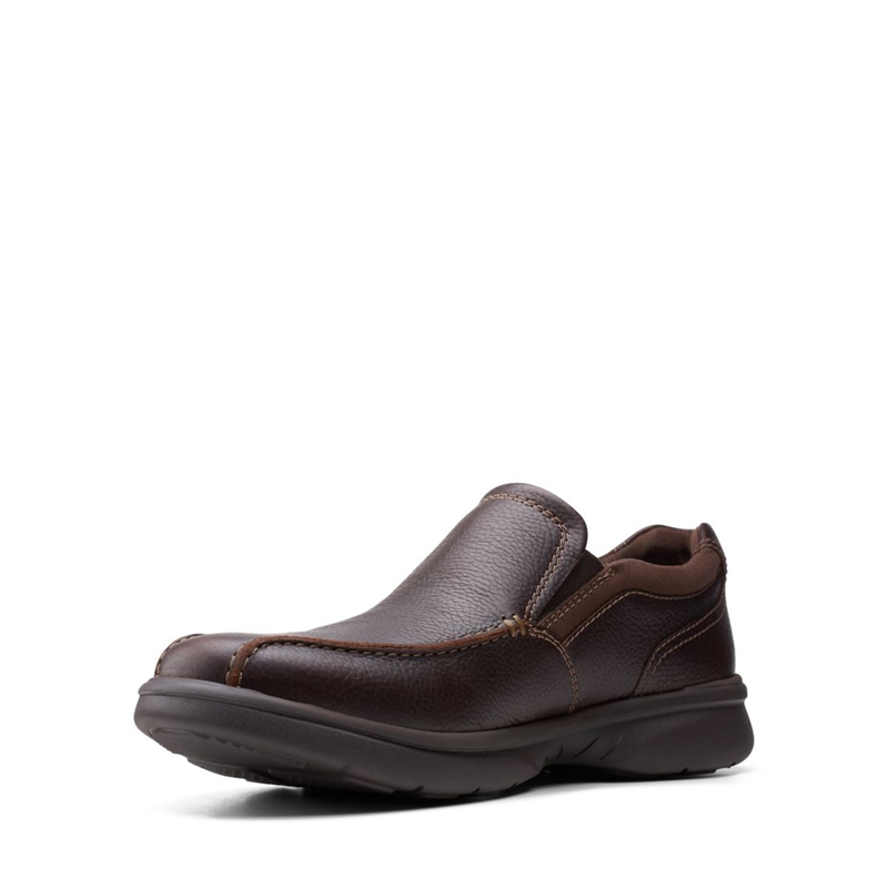 Loafers Clarks Bradley Step Tumb Marron Homme|CJS-1092802