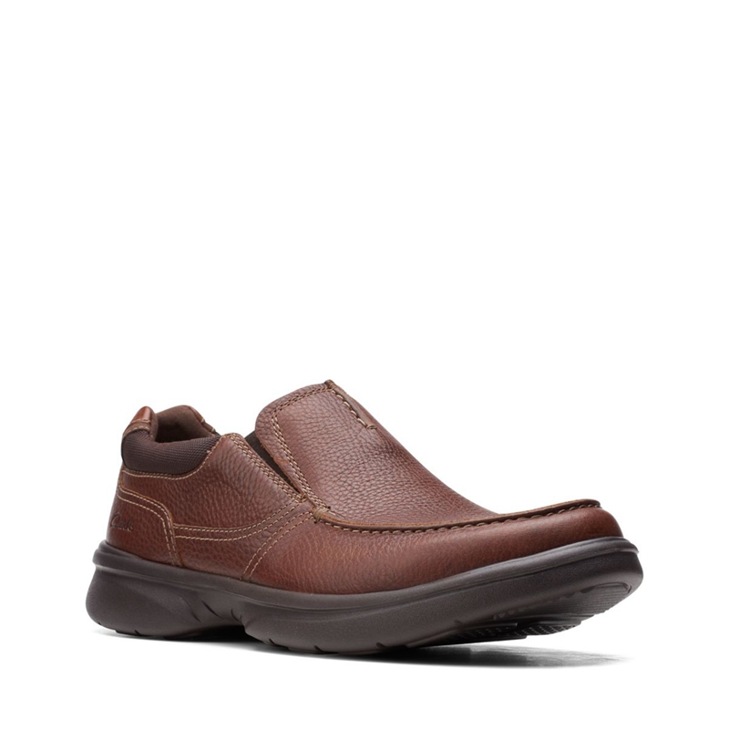 Loafers Clarks Bradley Free Tan Tumbled Marron Homme|TAX-9752794