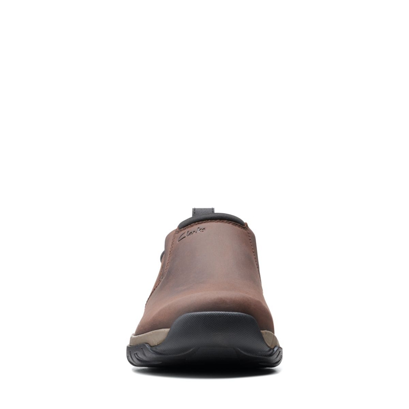 Loafers Clarks Grove Step Cuir Marron Homme|CWI-8794053