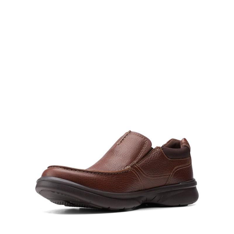 Loafers Clarks Bradley Free Tan Tumbled Marron Homme|TAX-9752794