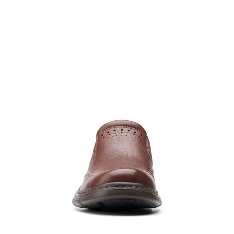 Chaussures Habillées Clarks Un Brawley Step Mahogany Cuir Marron Homme|YKC-1346670