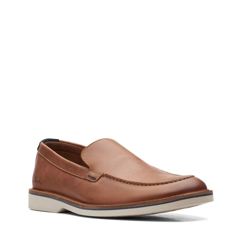 Chaussures Habillées Clarks Atticus LT Edge Lea Marron Foncé Homme|SXU-3039986