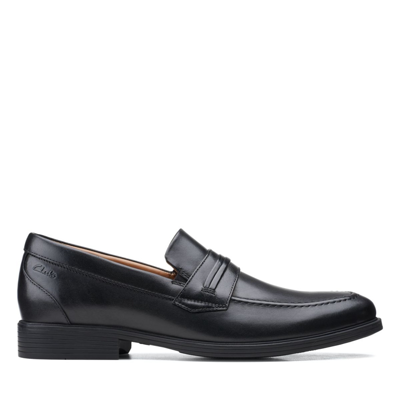 Chaussures Habillées Clarks Whiddon Loafer Cuir Noir Homme|WIC-6787286