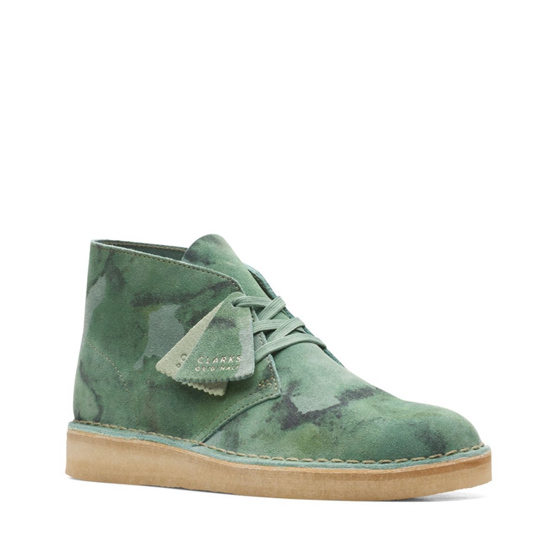 Bottes Du Désert Clarks Coal Camo Vert Homme|SKV-1558605