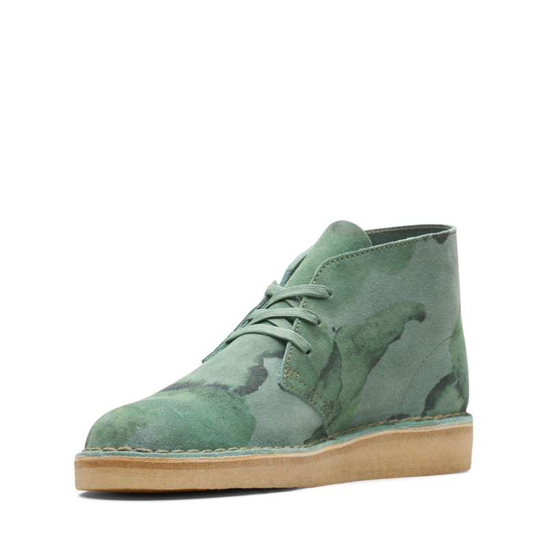 Bottes Du Désert Clarks Coal Camo Vert Homme|SKV-1558605