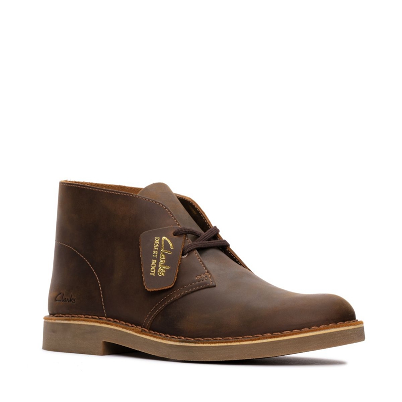 Bottes Du Désert Clarks Evo Beeswax Cuir Marron Homme|SOE-8991289