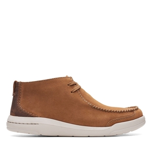 Bottes Chukka Clarks Driftway Top Daim Marron Foncé Homme|VUA-3249808