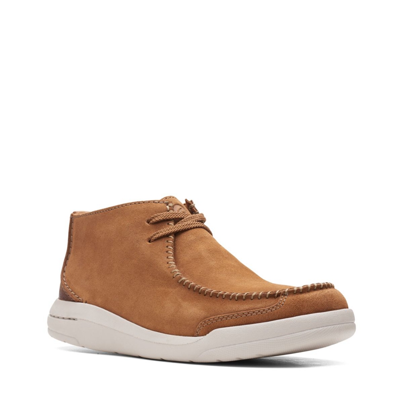 Bottes Chukka Clarks Driftway Top Daim Marron Foncé Homme|VUA-3249808