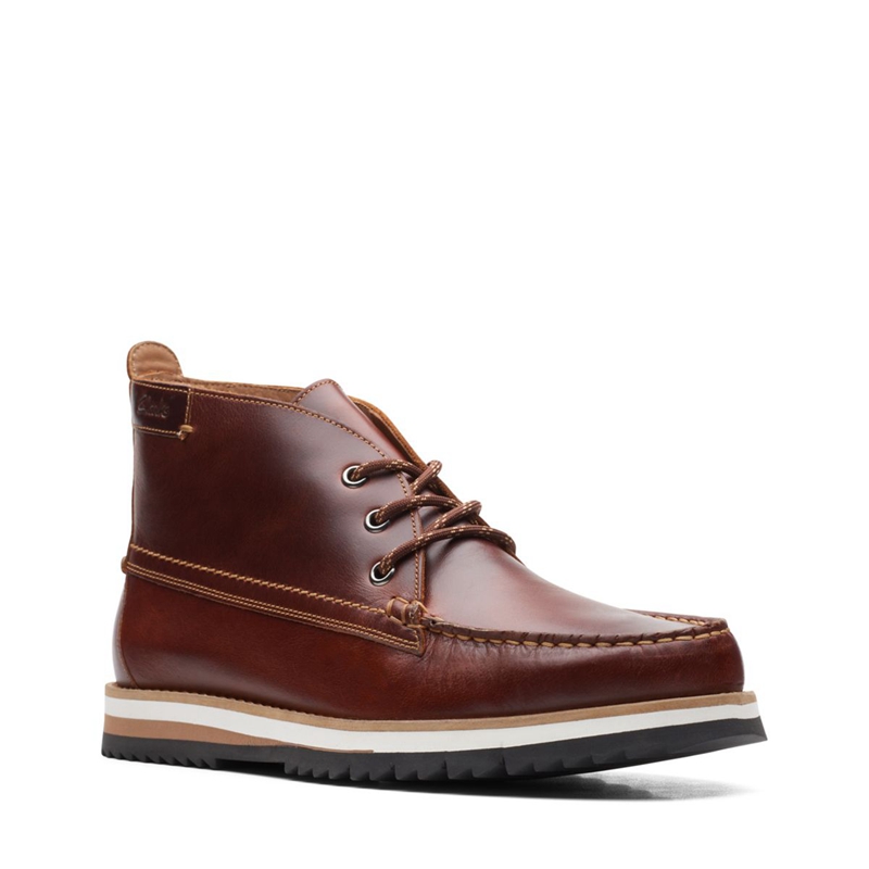 Bottes Chukka Clarks Durston Mid British Lea Marron Homme|UXT-2007974