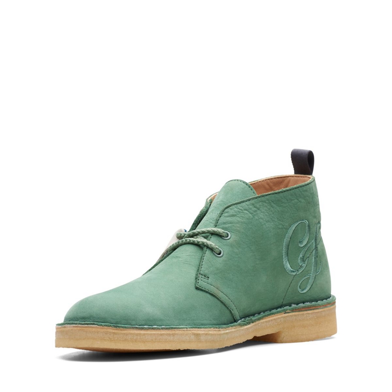 Bottes Du Désert Clarks BootVCY Nubuck Vert Homme|NZJ-7583798