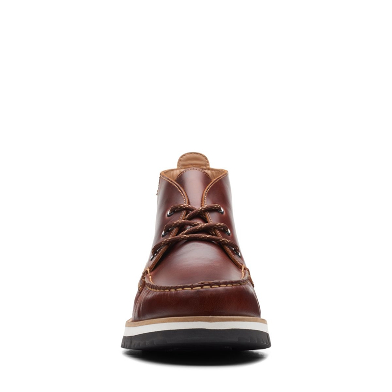 Bottes Chukka Clarks Durston Mid British Lea Marron Homme|UXT-2007974