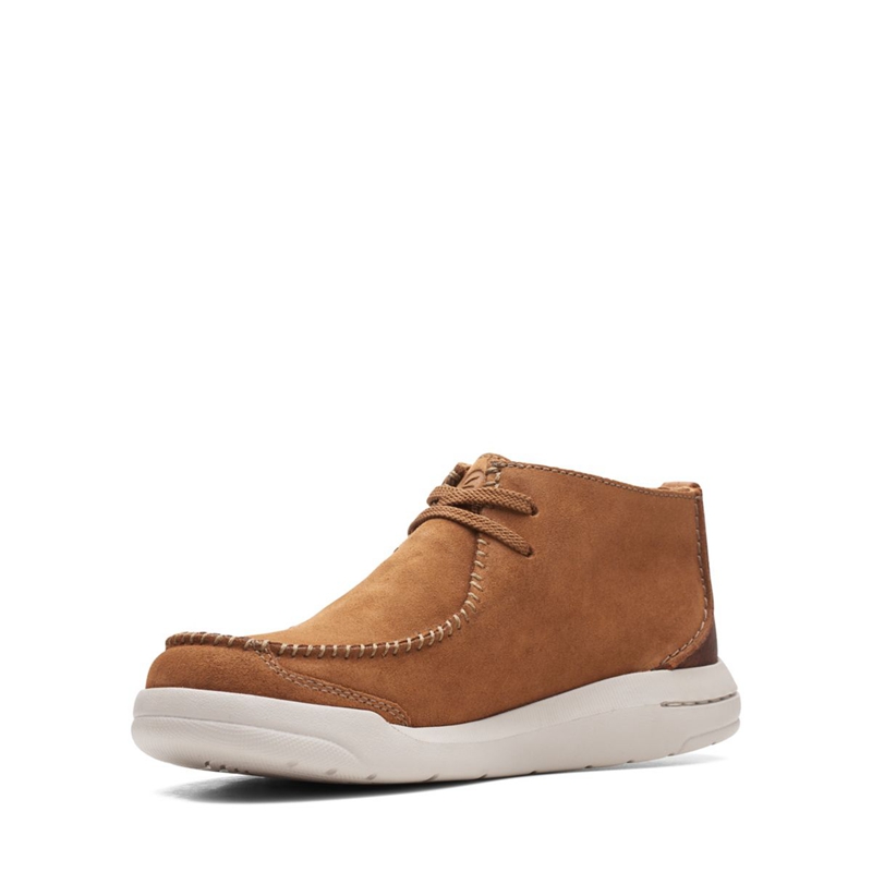 Bottes Chukka Clarks Driftway Top Daim Marron Foncé Homme|VUA-3249808