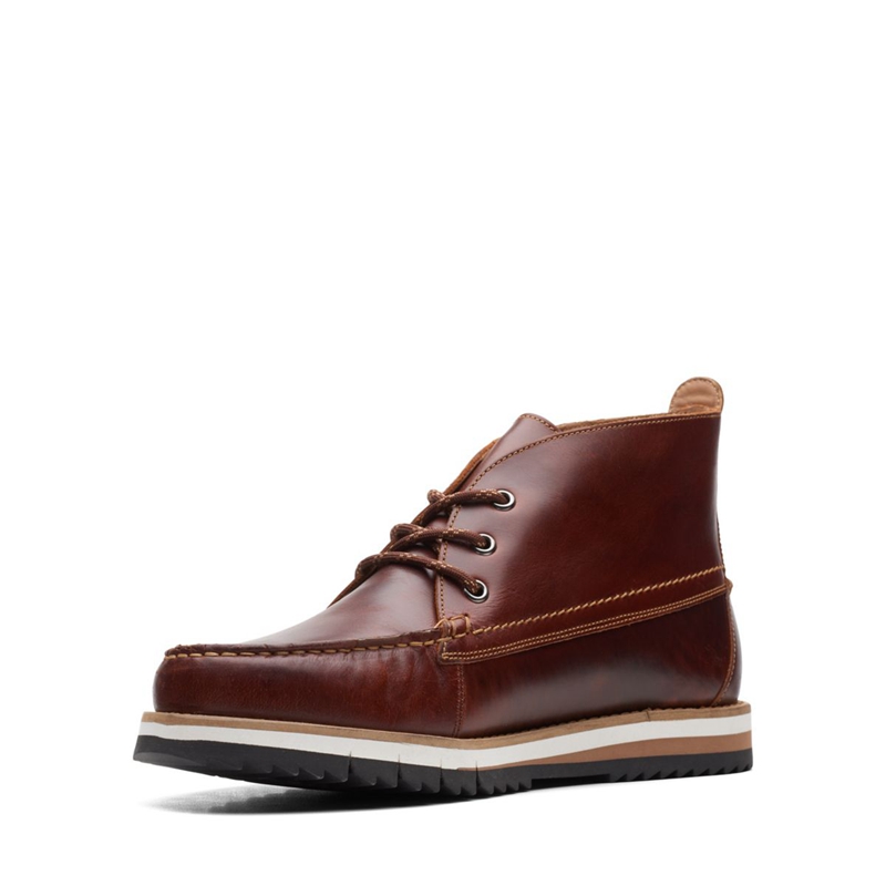 Bottes Chukka Clarks Durston Mid British Lea Marron Homme|UXT-2007974