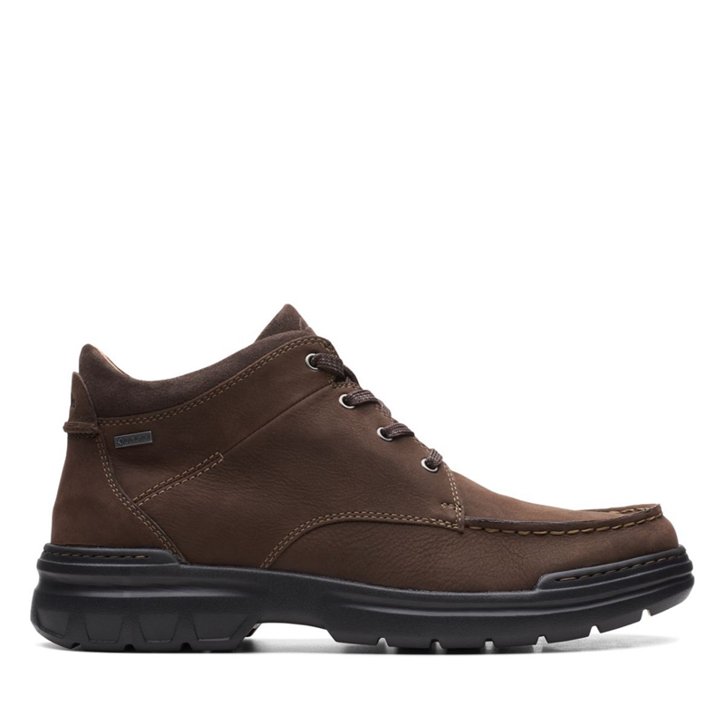 Bottes Chukka Clarks Rockie 2 HI GORE-TEX Nubuck Marron Homme|NZM-6242198