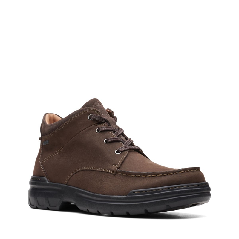 Bottes Chukka Clarks Rockie 2 HI GORE-TEX Nubuck Marron Homme|NZM-6242198