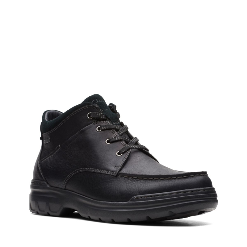 Bottes Chukka Clarks Rockie 2 HI GORE-TEX Cuir Noir Homme|JAI-5417789