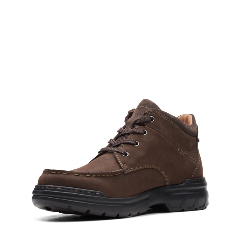 Bottes Chukka Clarks Rockie 2 HI GORE-TEX Nubuck Marron Homme|NZM-6242198