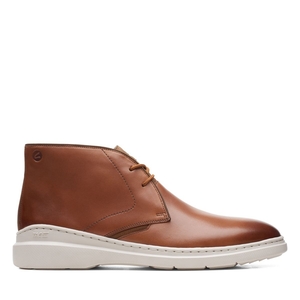 Chelsea Boots Clarks Dennet Mid Lea Marron Foncé Homme|CSJ-7425099