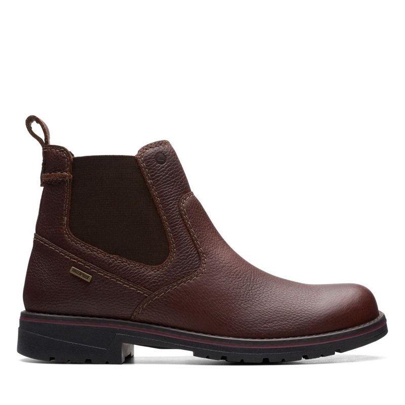 Chelsea Boots Clarks Morris Up Tumb Marron Homme|XJS-7005941