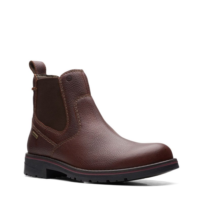 Chelsea Boots Clarks Morris Up Tumb Marron Homme|XJS-7005941