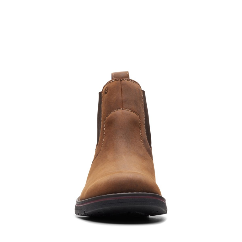 Chelsea Boots Clarks Morris Up Lea Marron Foncé Homme|OXH-7546243