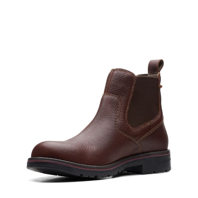 Chelsea Boots Clarks Morris Up Tumb Marron Homme|XJS-7005941