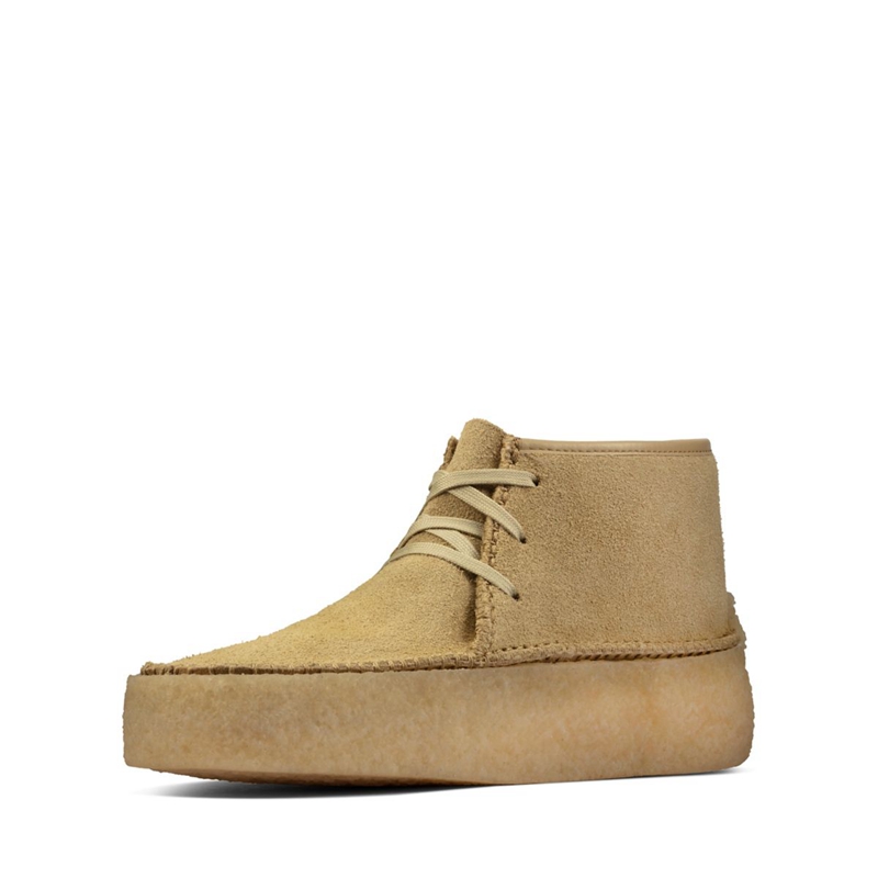 Bottines Clarks Caravan Maple Daim Kaki Homme|CQL-4547189