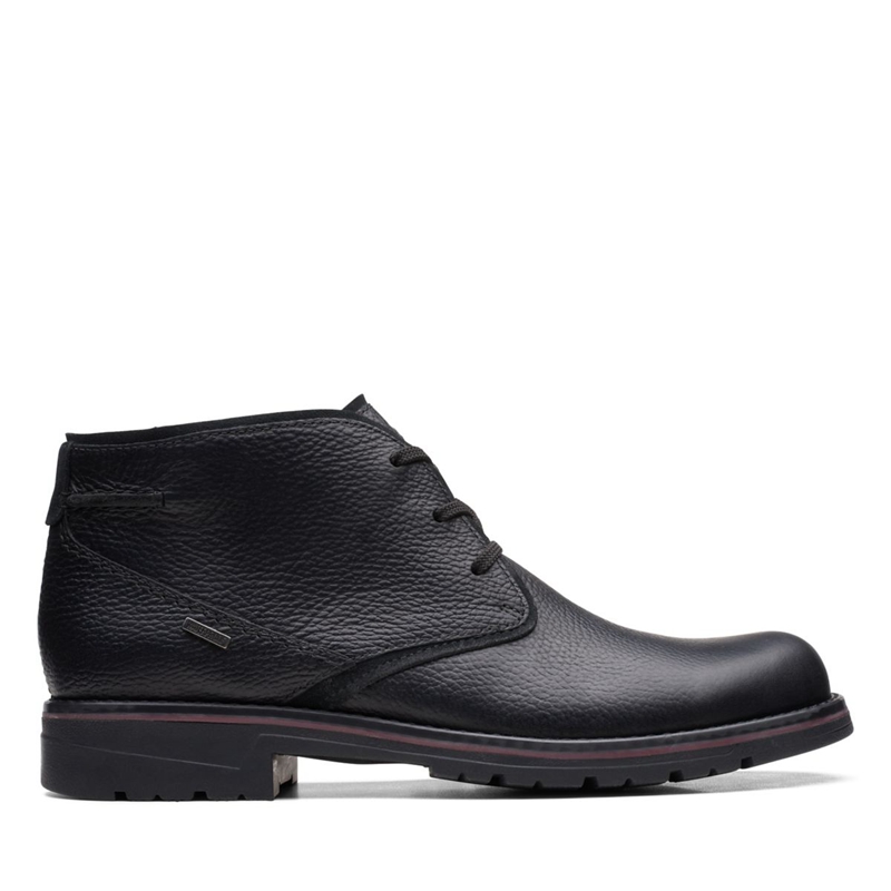 Bottines Clarks Morris Peak Tumbled Noir Homme|XKV-3494446