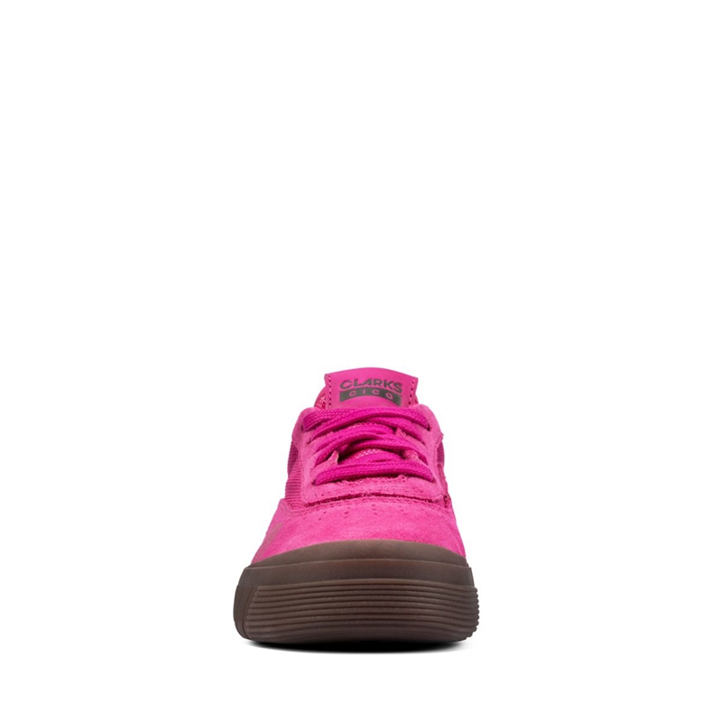 Baskets Clarks Cica Daim Rose Enfant|QVE-0812204