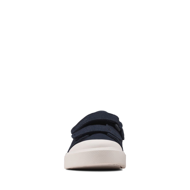 Mocassin Clarks City Bright Toddler Tela Bleu Marine Enfant|DUJ-6244773