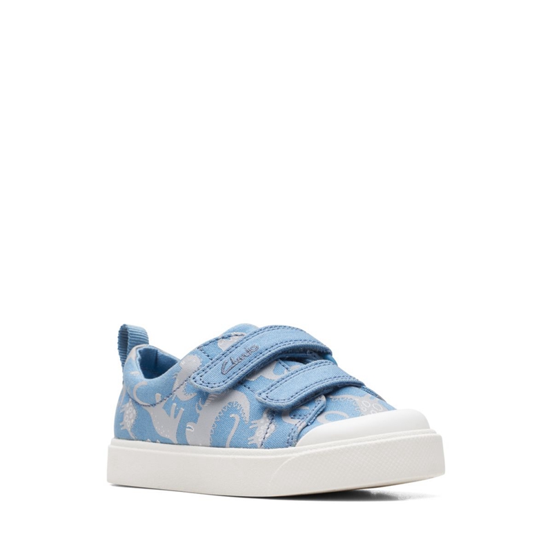 Mocassin Clarks City Bright Toddler Multi Bleu Enfant|TQM-2331272