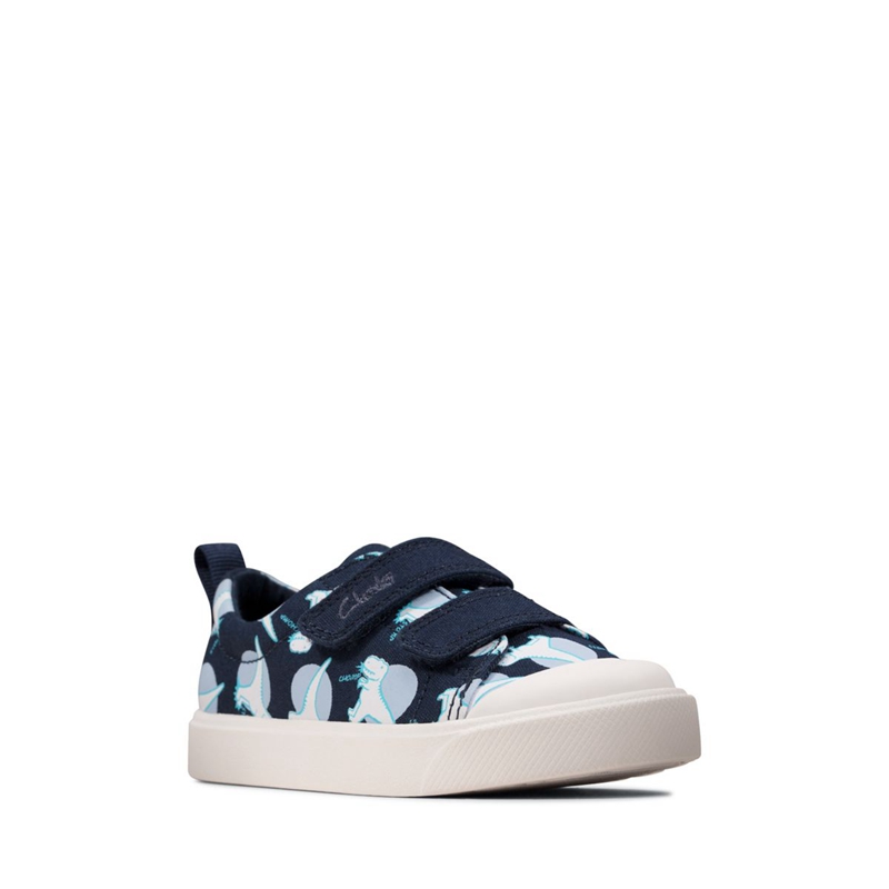 Mocassin Clarks City Bright Toddler Interest Bleu Marine Enfant|RPE-6533383