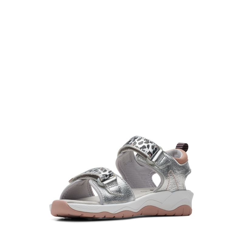 Sandales Clarks Clowder Print Older Argent Enfant|EAF-0127283