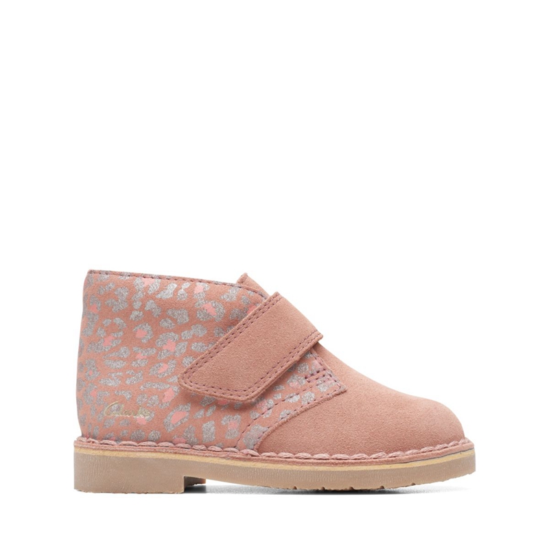 Bottes Chukka Clarks 2 Toddler Combi Rose Clair Enfant|ZYJ-6238415